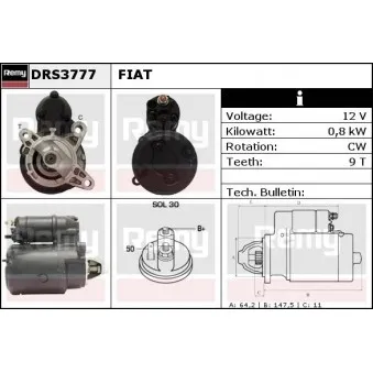 Démarreur REMY OEM 71721308