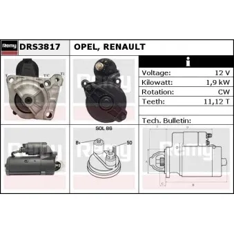 REMY DRS3817 - Démarreur
