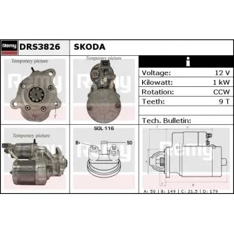Démarreur REMY DRS3826