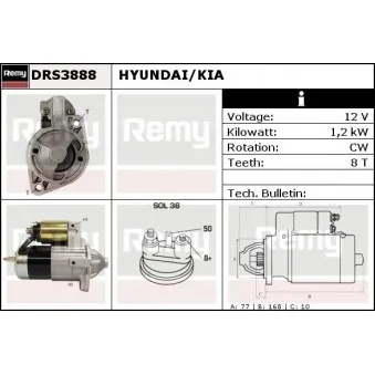 Démarreur REMY OEM 3610038090