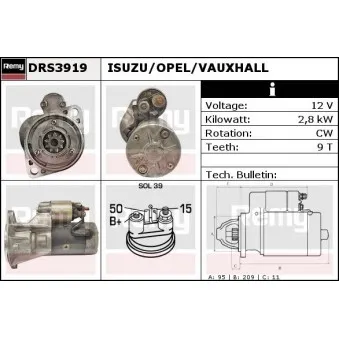 Démarreur REMY OEM 8973234370