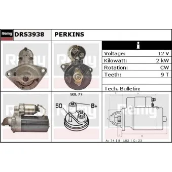 Démarreur REMY OEM 1850866