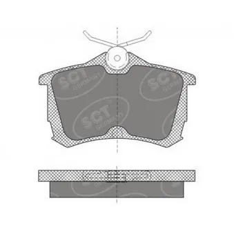 Jeu de 4 plaquettes de frein arrière SCT GERMANY OEM 43022SEAE10