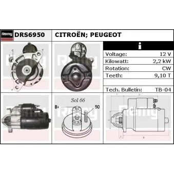 REMY DRS6950 - Démarreur