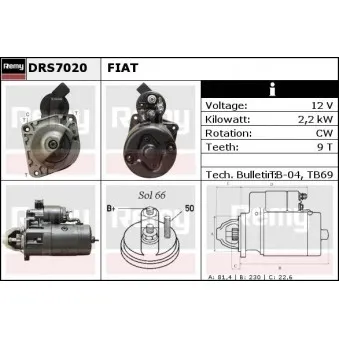 Démarreur REMY OEM 130019808
