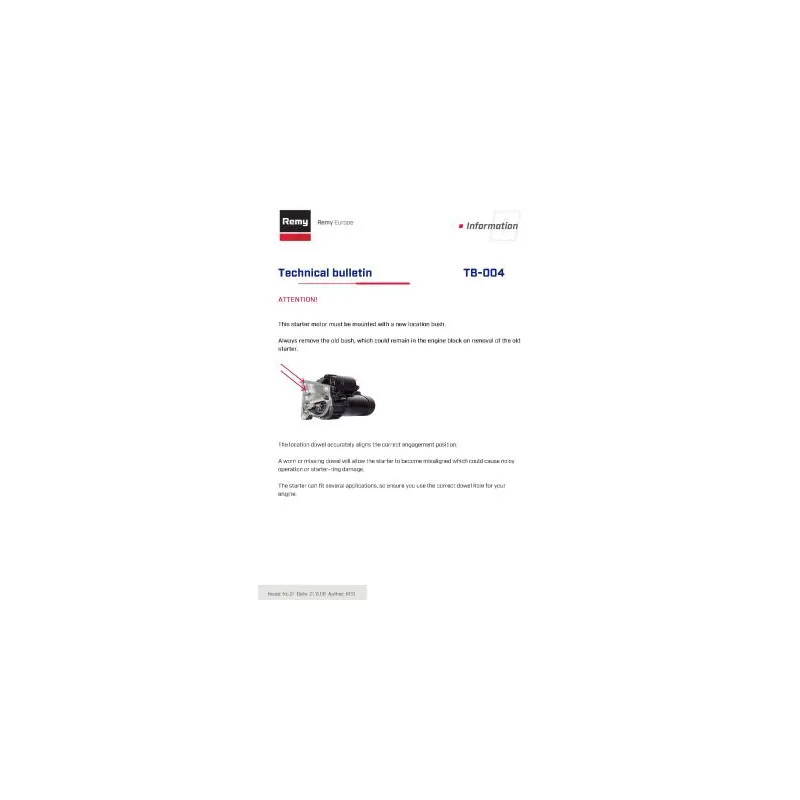 Démarreur REMY DRS7020 - Visuel 2