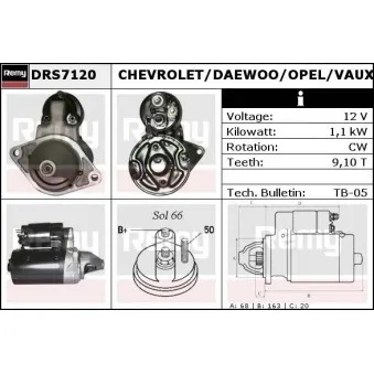 Démarreur REMY OEM 6202016