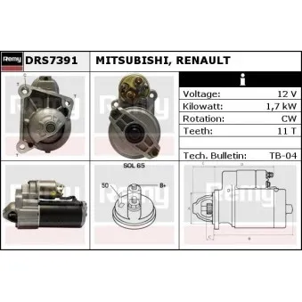 Démarreur REMY OEM 7700866505