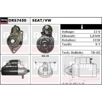 Démarreur REMY OEM 085911023K