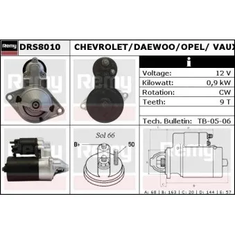 Démarreur REMY OEM 09117031