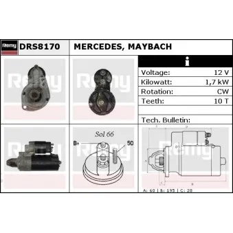 Démarreur REMY OEM 0051510101