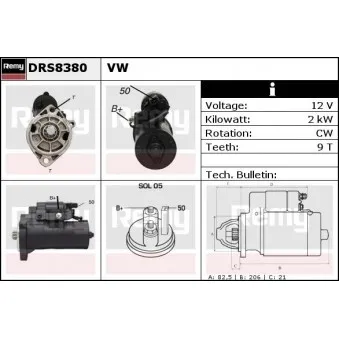 Démarreur REMY OEM 069911023EX