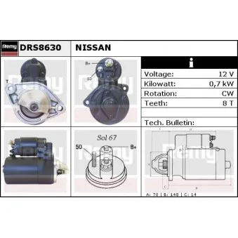 Démarreur REMY OEM 233009F600