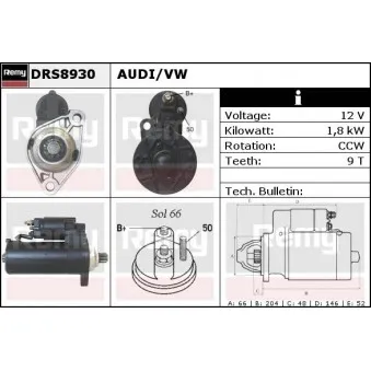 Démarreur REMY OEM 095911023F