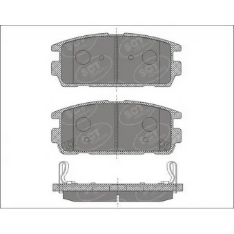 Jeu de 4 plaquettes de frein arrière SCT GERMANY OEM 58302H1A00