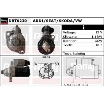 REMY DRT0230 - Démarreur
