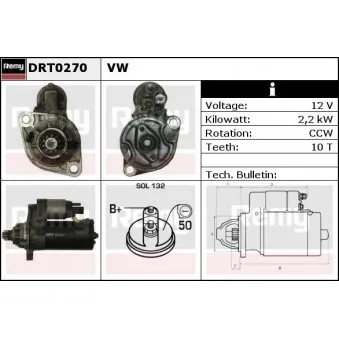 Démarreur REMY OEM 02M911023Q