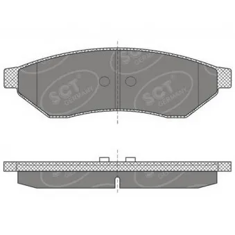 Jeu de 4 plaquettes de frein arrière SCT GERMANY OEM 96496766