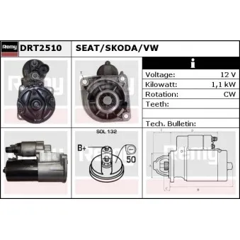 Démarreur REMY OEM 001911023B
