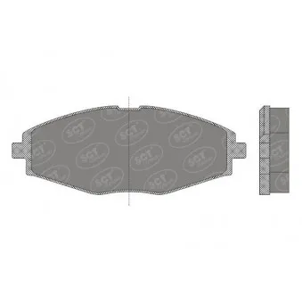 Jeu de 4 plaquettes de frein avant SCT GERMANY OEM 96281945