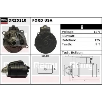 REMY DRZ5110 - Démarreur