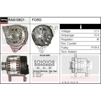 Alternateur REMY OEM 96FB10300DE