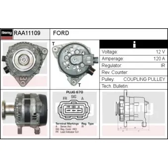 Alternateur REMY OEM 1302007