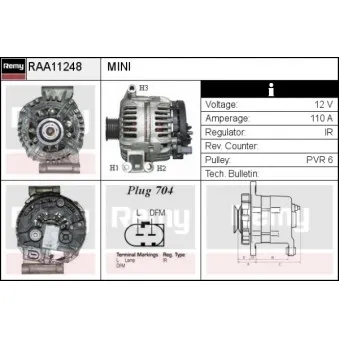 Alternateur REMY OEM 12317550319