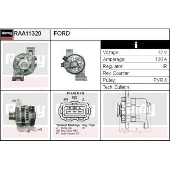 Alternateur REMY OEM 3M5T10300LC