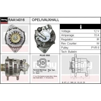Alternateur REMY OEM LR170509E