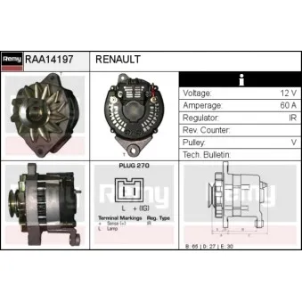 Alternateur REMY OEM 541595