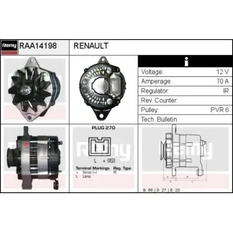 Alternateur REMY OEM 7701499459
