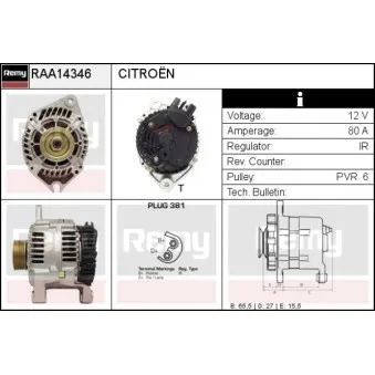 Alternateur REMY OEM 96076616