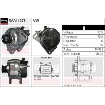 Alternateur REMY OEM 030903023AA