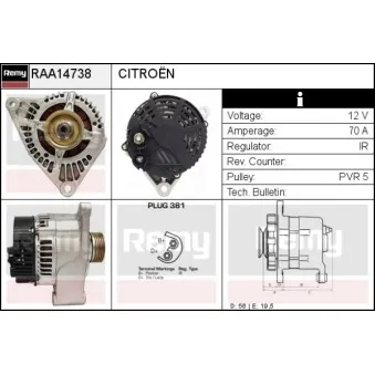 REMY RAA14738 - Alternateur