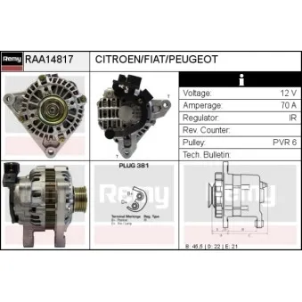Alternateur REMY OEM 9623727180