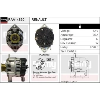 Alternateur REMY OEM 7700436623