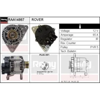 Alternateur REMY OEM YLE101790