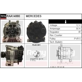 Alternateur REMY OEM 0111545602