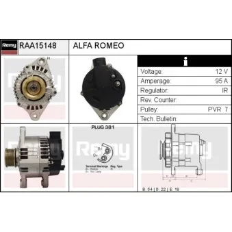 Alternateur REMY OEM 46763532