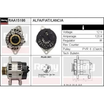 Alternateur REMY OEM 71773261