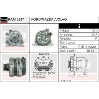 Alternateur REMY OEM 3M5T10300PC