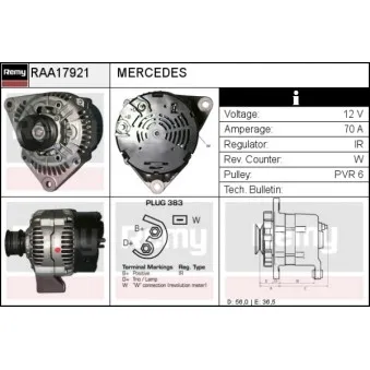 Alternateur REMY OEM 0081549702