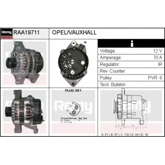 Alternateur REMY OEM 1204108
