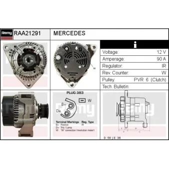 Alternateur REMY OEM 0101540802