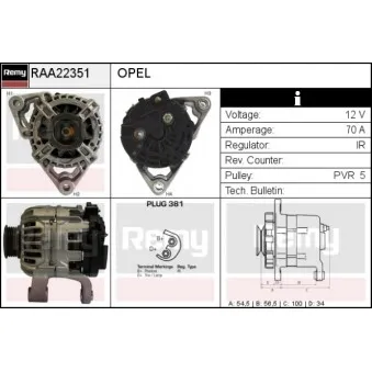 Alternateur REMY OEM 90543234