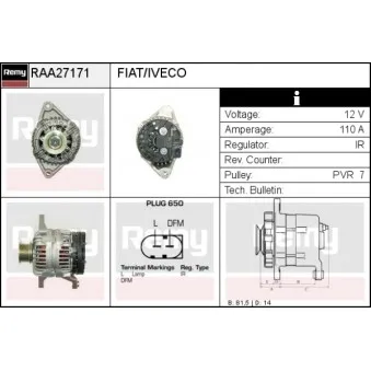 Alternateur REMY OEM 504009977