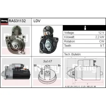 Démarreur REMY RAS31132