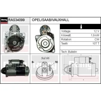 Démarreur REMY OEM 1202283