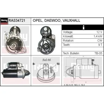 Démarreur REMY OEM 1202000